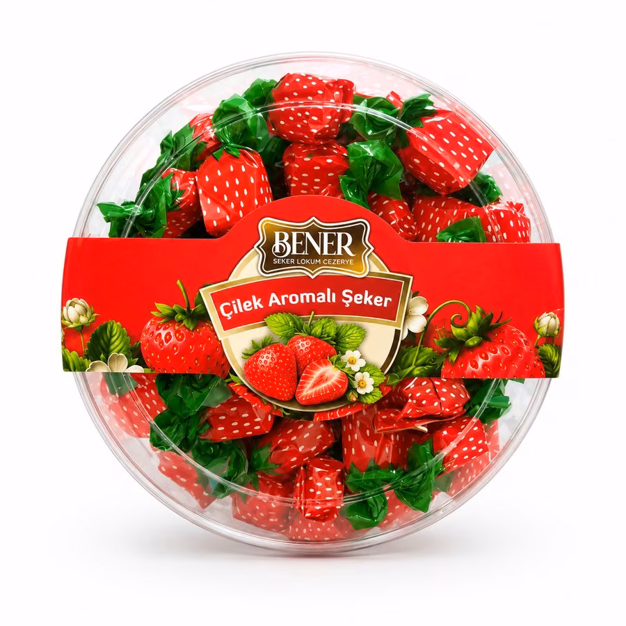 Çilek Aromalı Şeker