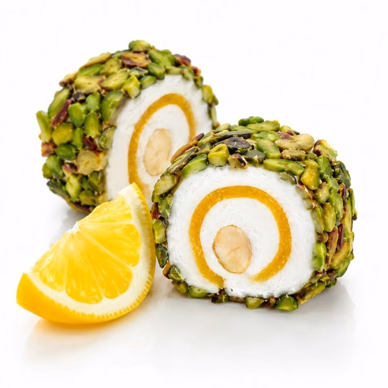 File Fıstık Kaplı Limon Aromalı Sultan Lokum